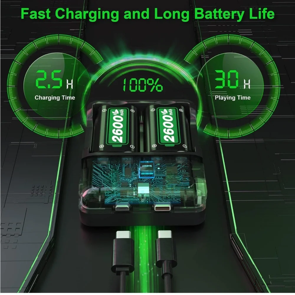 Fast Charging xbox battery pack